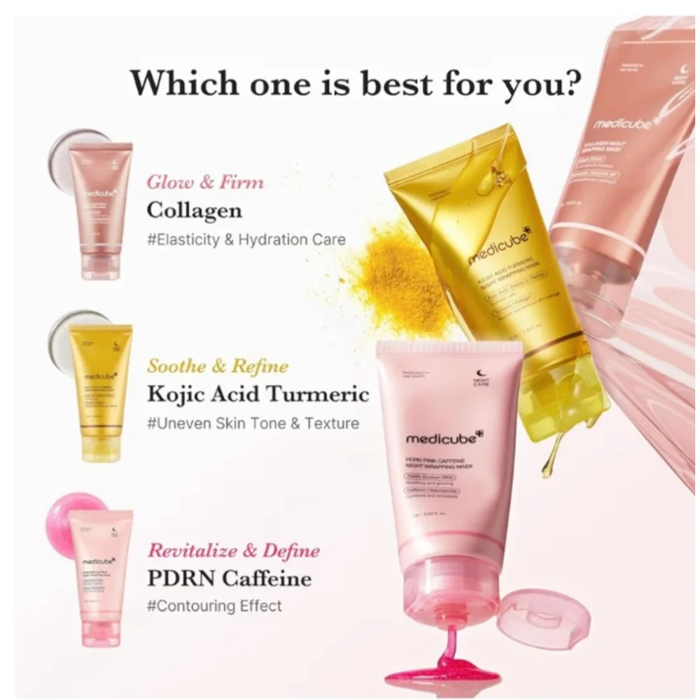 Medicube Wrapping Mask Collagen Overnight Peel Off Facial Mask for Glass Skin